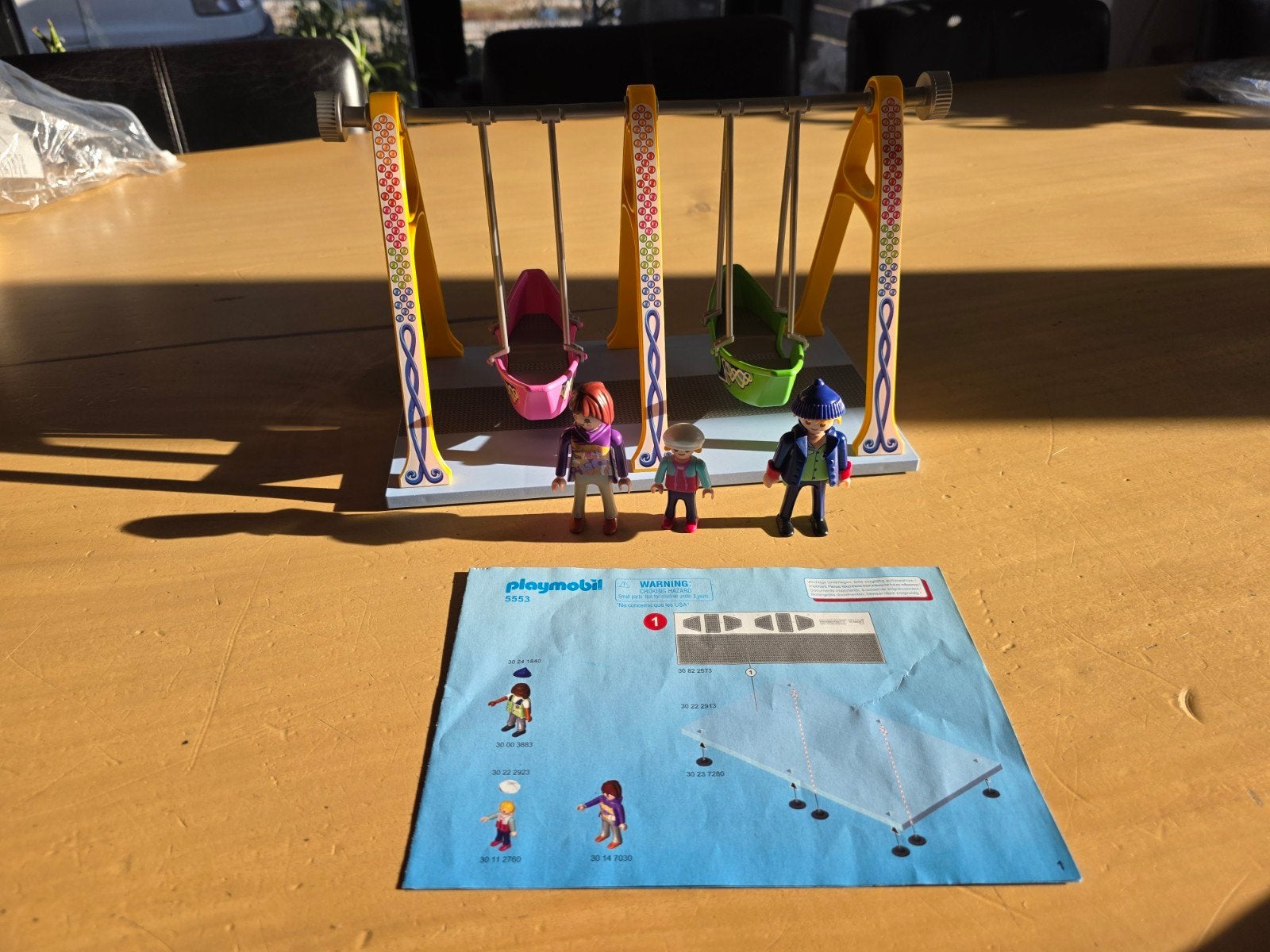 Playmobil 5553 Schommelboot Kermis met figuren, Gebruikt, Complete set, Overige typen, Ophalen of Verzenden