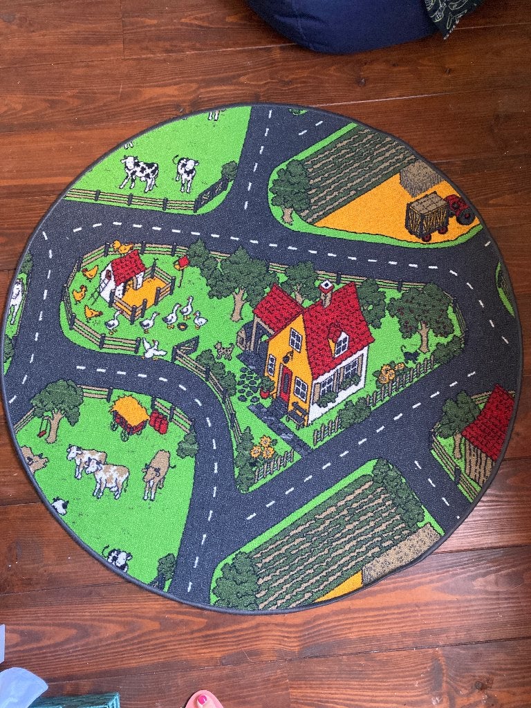 Vloerkleed, Ophalen, 100 tot 150 cm, Rond, Zo goed als nieuw