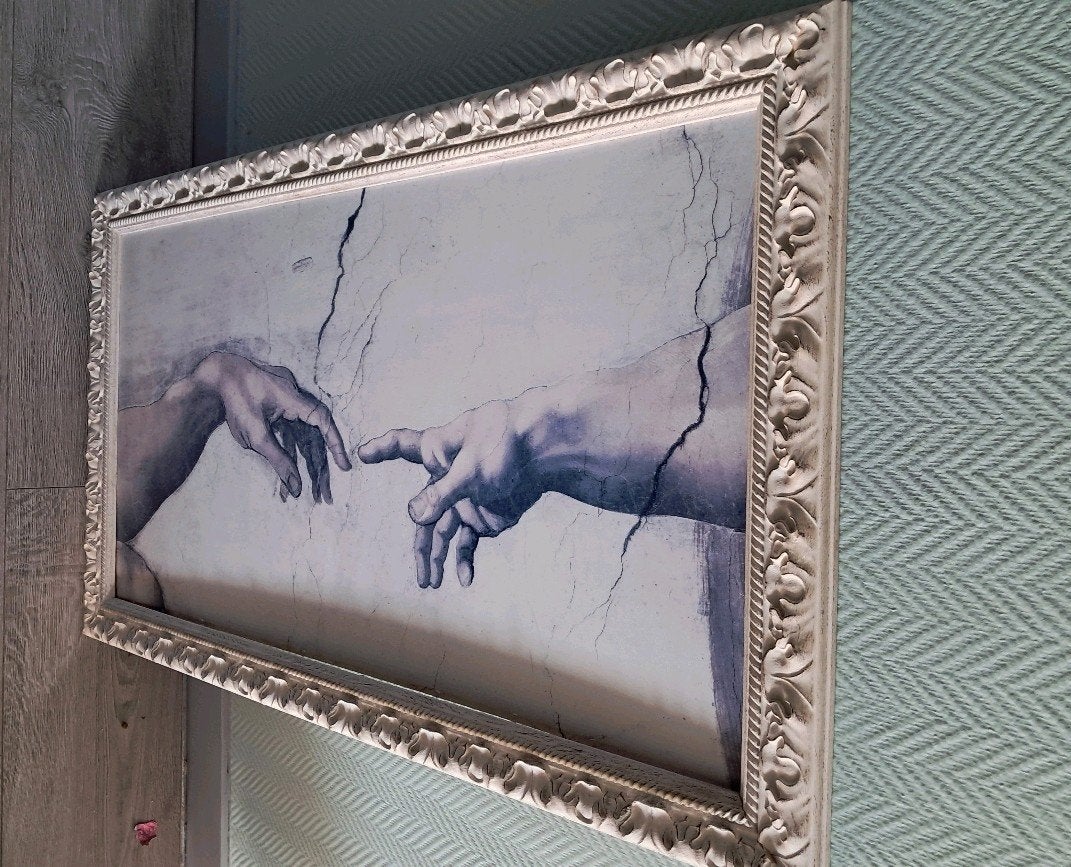 De Schepping van Adam - schilderij, Antiek en Kunst, Ophalen