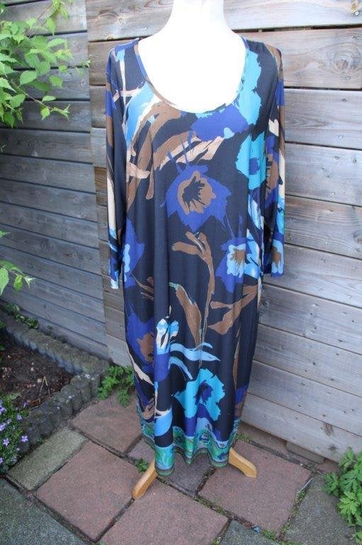 Jurk zwart/ blauw/ bruin Yoek mt 50/52 Vaste prijs, Yoek, Ophalen of Verzenden, Zo goed als nieuw, Jurk