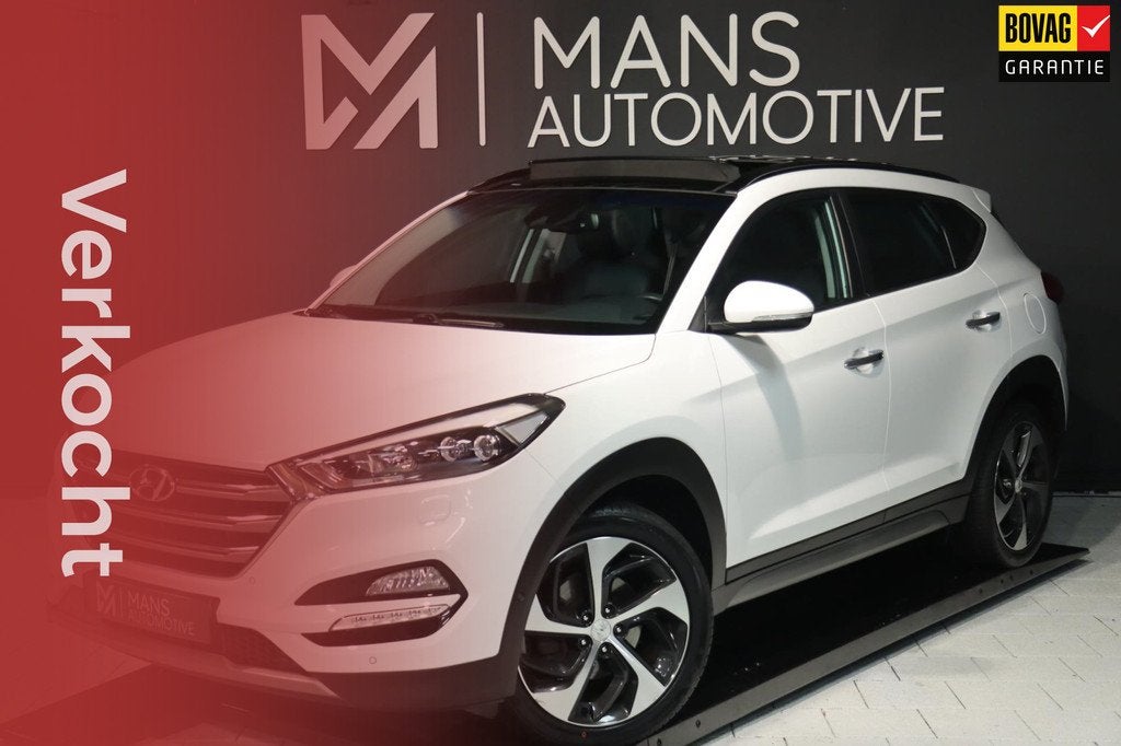 Hyundai Tucson 1.6 T-GDi Premium 4WD / PANODAK / KEYLESS / C, Auto's, Hyundai, Gebruikt, 4 cilinders, Wit, Origineel Nederlands