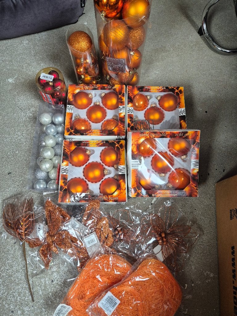 Oranje kerstballen/decoratie, Ophalen, Nieuw, Versiering, Oranje of Koningsdag