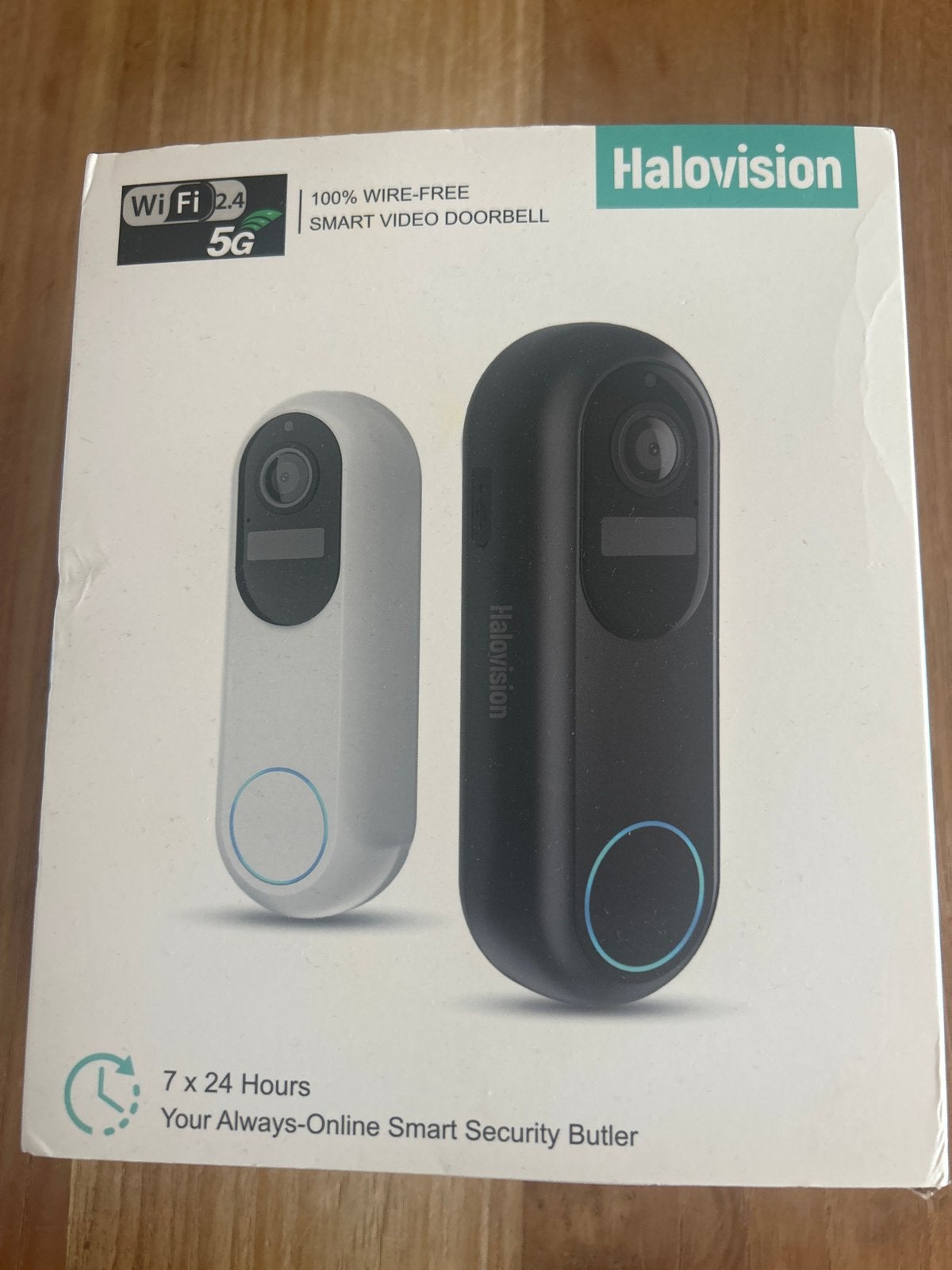 Halovision Smart Video Deurbel - Draadloos & Wifi 2.4/5G, Detector, Sensor of Melder, Nieuw, Ophalen of Verzenden, Overige soorten
