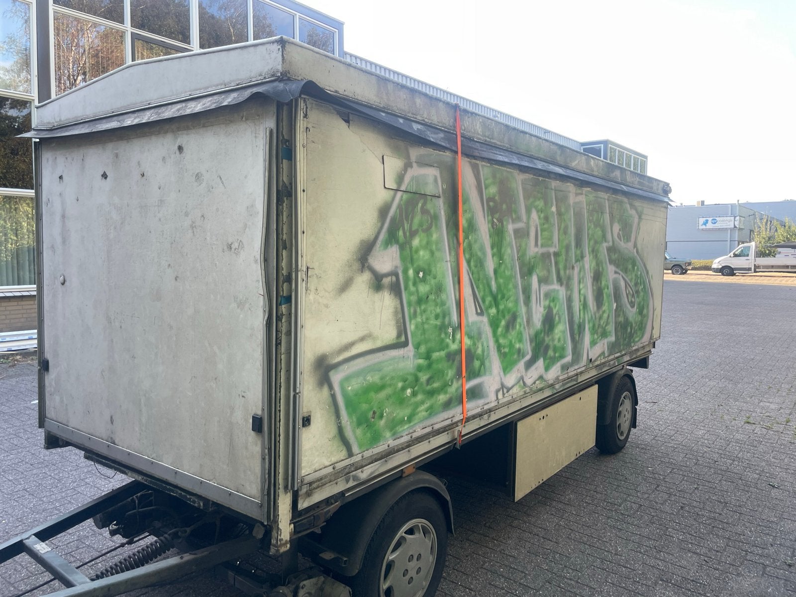 Aanhanger met opbouw - Ideaal voor transport of project, Ophalen, Gebruikt