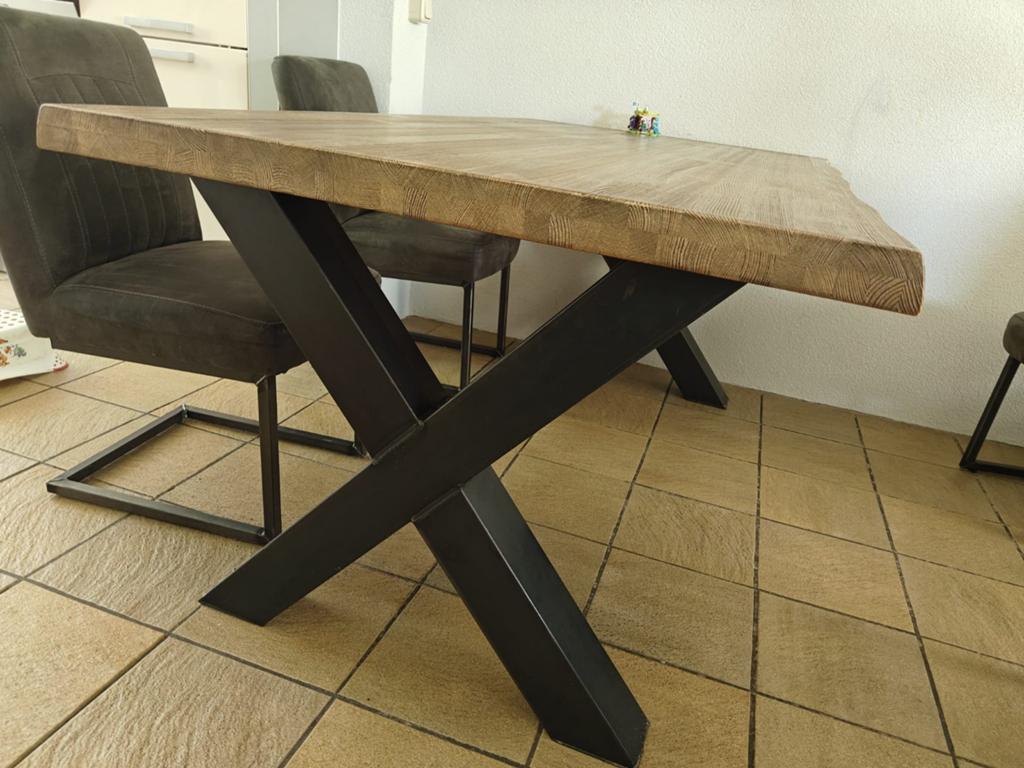 Eettafel rough Haco, Ophalen, Gebruikt, Rechthoekig, 150 tot 200 cm