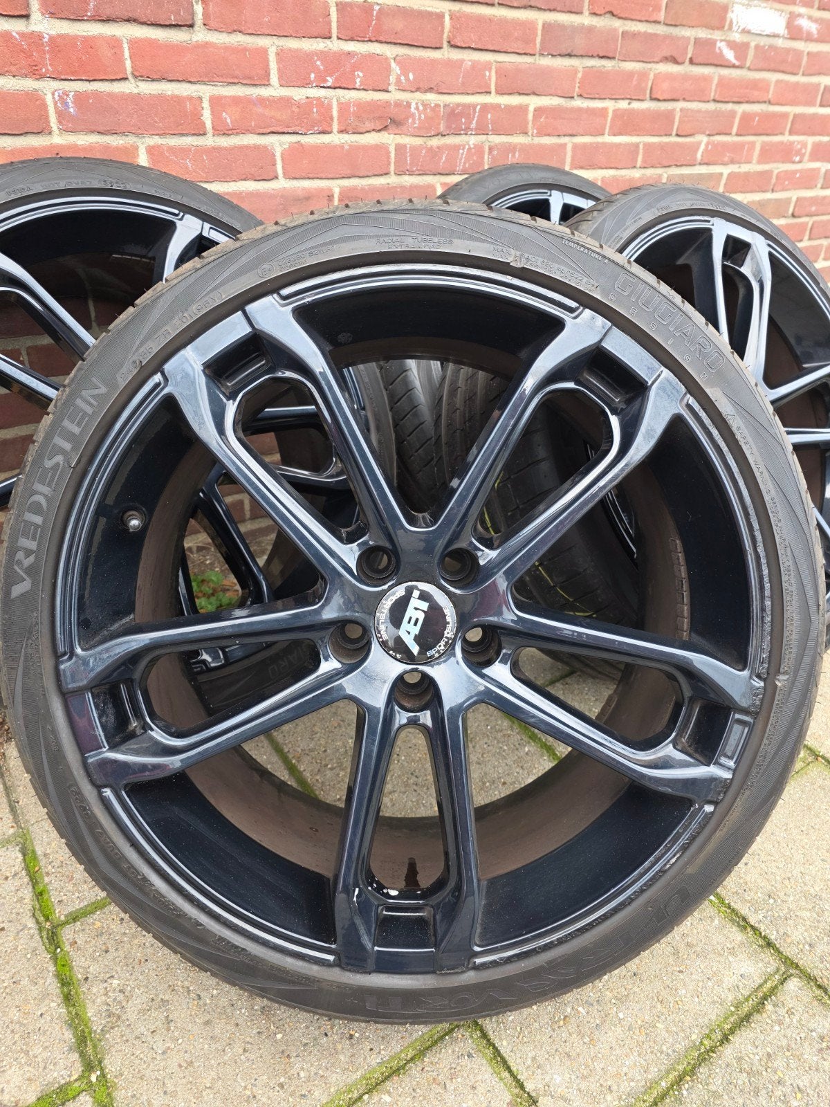 5x112 Origineel Audi ABT  20 inch velgen + Zomerbanden 6mm, Ophalen, Velg(en), Personenwagen, 20 inch