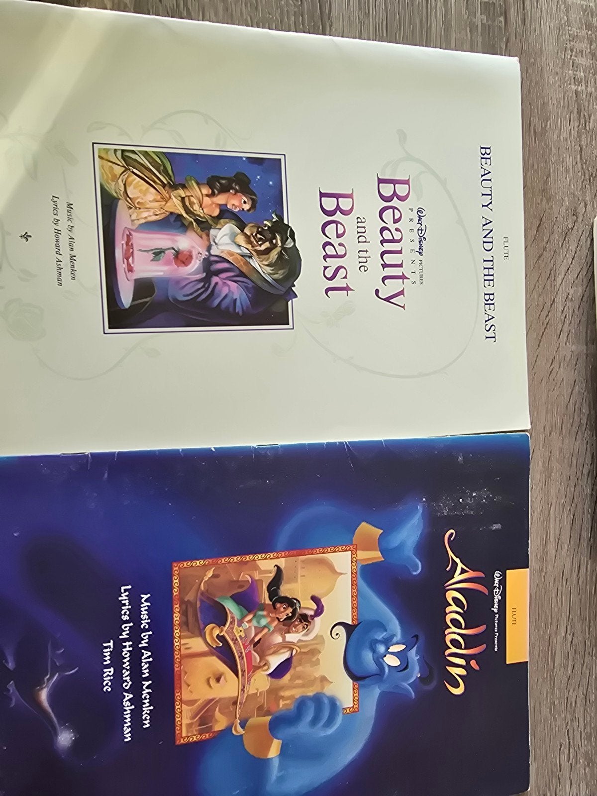 Disney Fluit Boek: Beauty and the Beast & Aladdin, Filmmuziek en Soundtracks, Dwarsfluit of Piccolo, Ophalen of Verzenden, Zo goed als nieuw