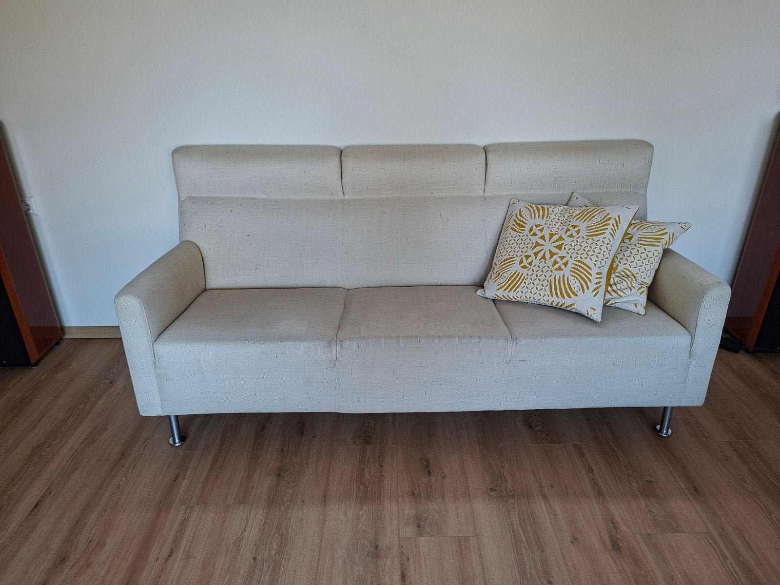 Leolux bank 3pers zijde/polyester, Ophalen, Gebruikt, Luxe strakke Leolux, 150 tot 200 cm