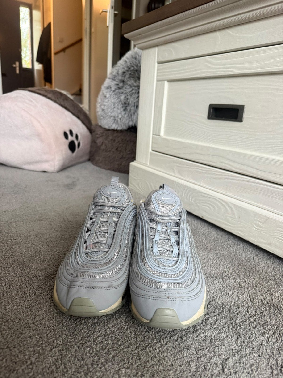 Nike Air Max 97 – Grijs / Wolf Grey – Maat 38,5 – ZGA, Kleding | Dames, Ophalen of Verzenden, Grijs, Nike air max, Sneakers of Gympen