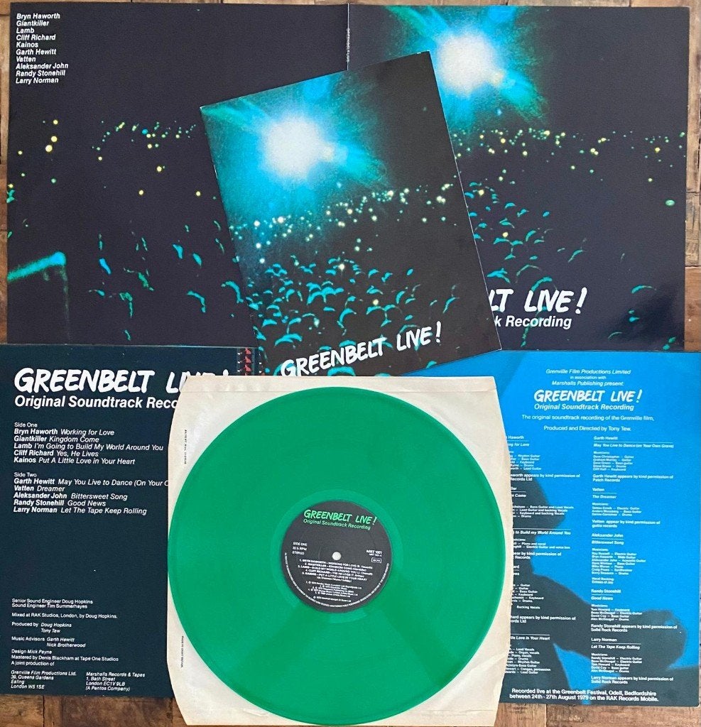 Greenbelt Live! - soundtrack 1979, UK, LP, Green Transparent, LP, Gebruikt, Ophalen of Verzenden, Inclusief poster