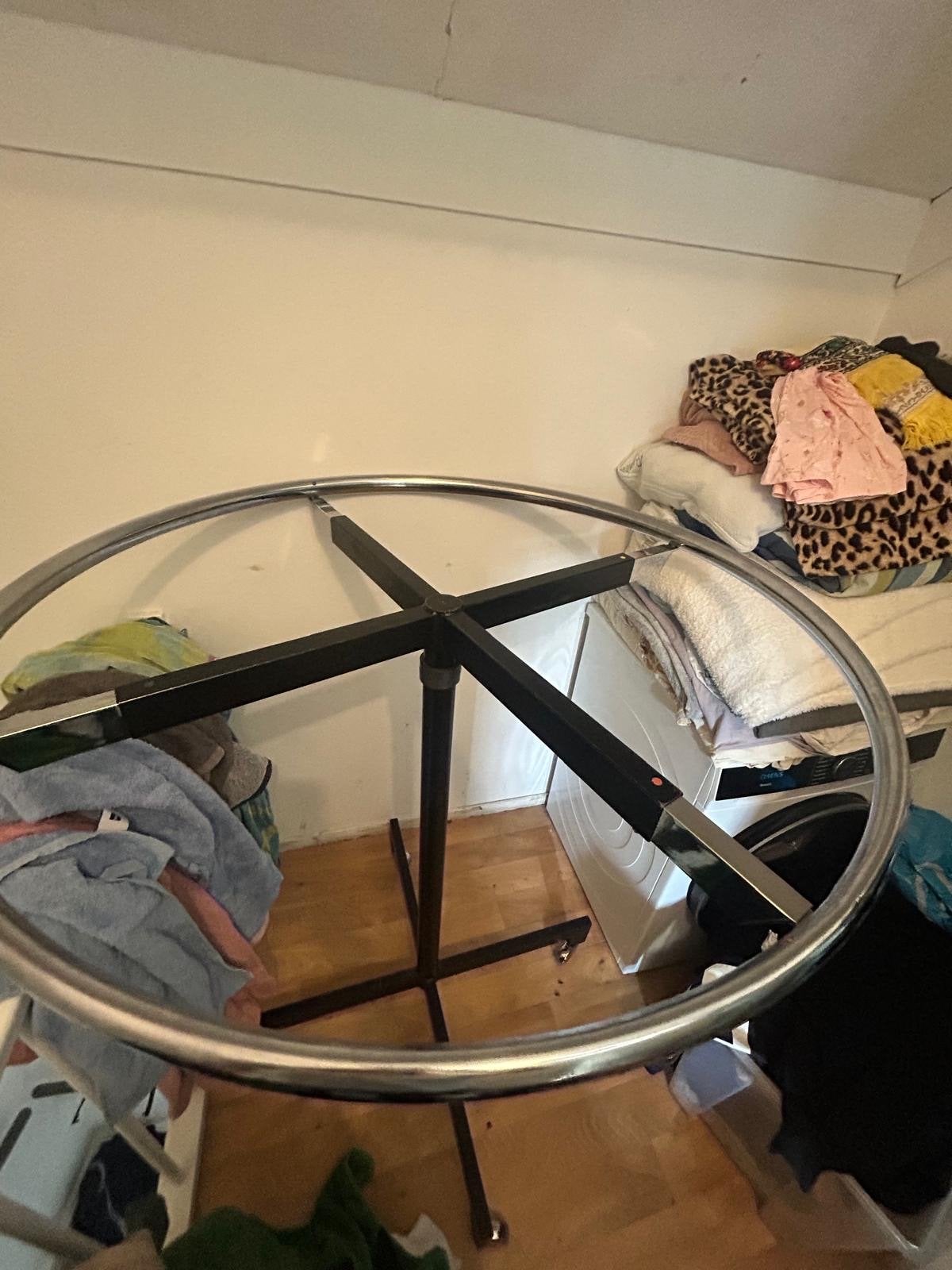 Rond kledingrek op wielen - Zwart/Chroom, Ophalen, Met wielen, Zo goed als nieuw