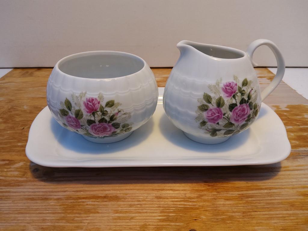 Leuk Roomstel op bijpassend Blaadje, Antiek en Kunst, Ophalen of Verzenden