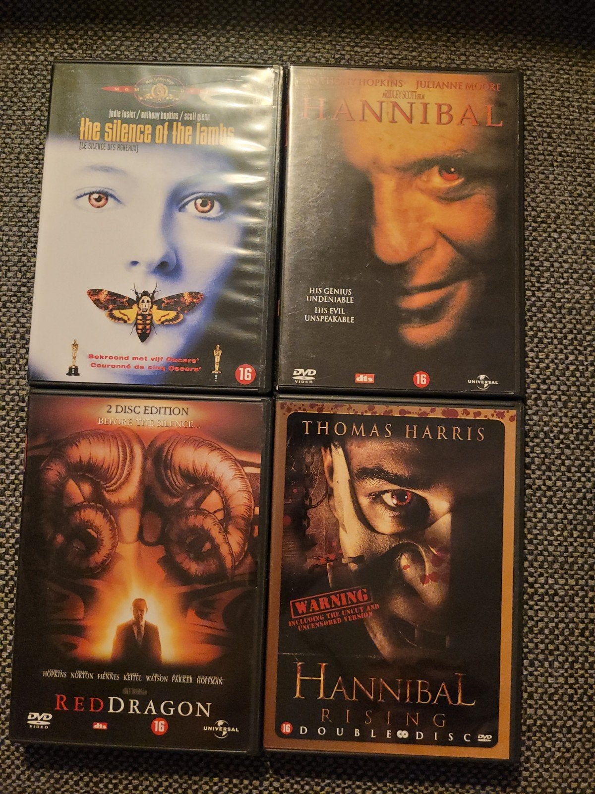 Hannibal Lecter DVD Boxset. 4 films, Psychologische thriller, Vanaf 16 jaar, Nederlands, Ophalen of Verzenden