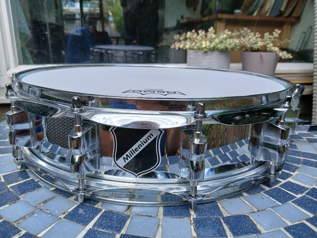 Millennium stalen snaredrum  / piccolo, Ophalen of Verzenden, Nieuw, Trommel