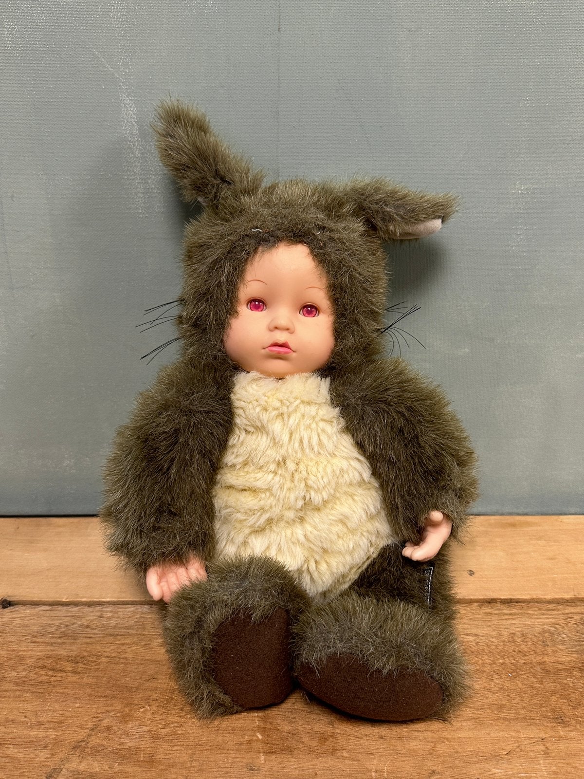 Vintage Ann Geddes baby eekhoorn pop 40 cm, Ophalen of Verzenden, Zo goed als nieuw, Pop
