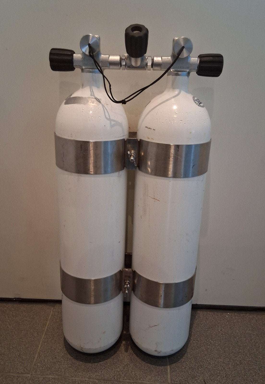 Te koop: Dubbel 7 duikflessen 230bar keur 09/30, Watersport en Boten, Ophalen, Gebruikt, Duikfles