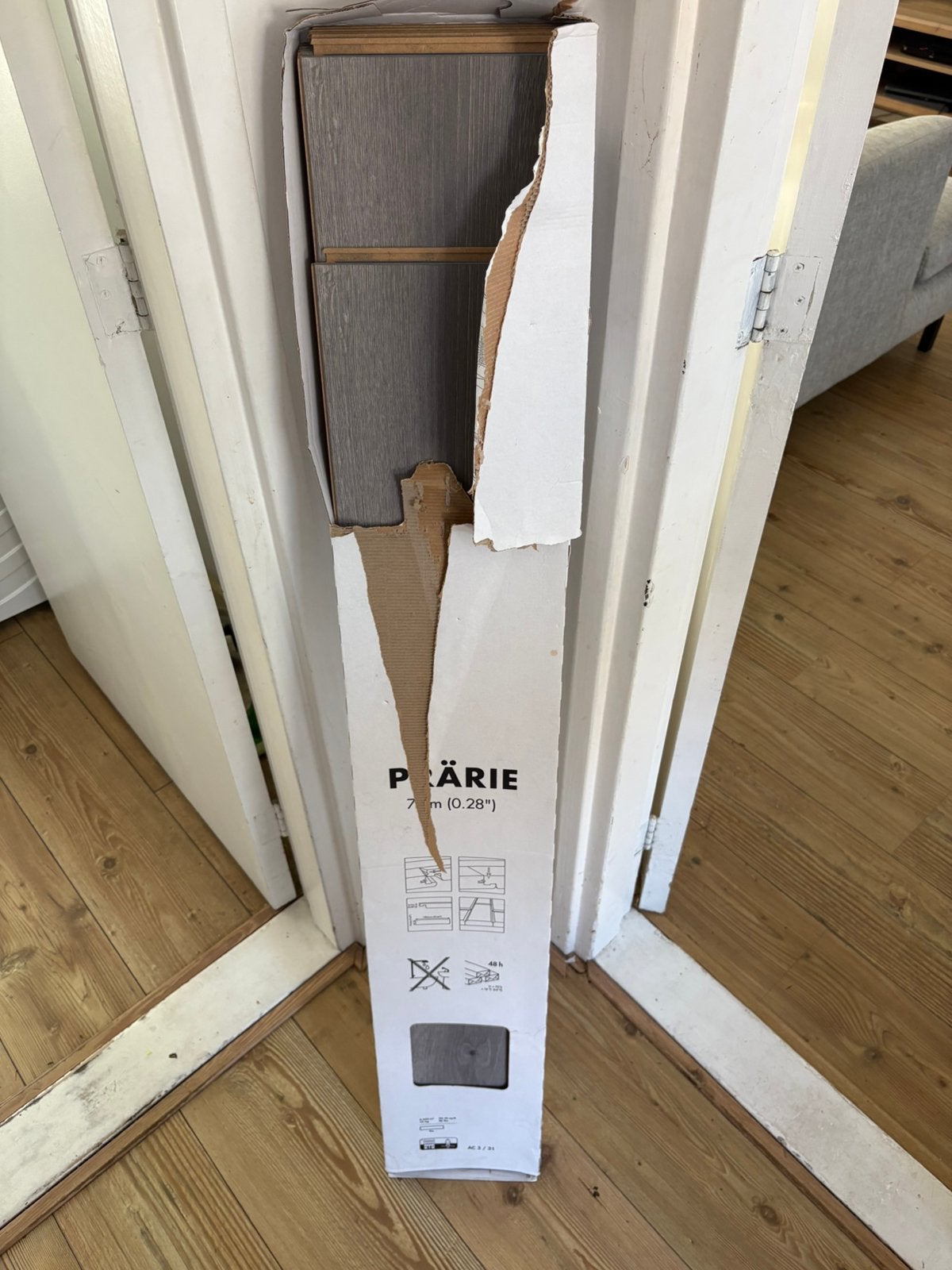 Prärie laminaat ikea 6.5 planken, Ophalen, 50 tot 150 cm, Zo goed als nieuw, Minder dan 5 m²