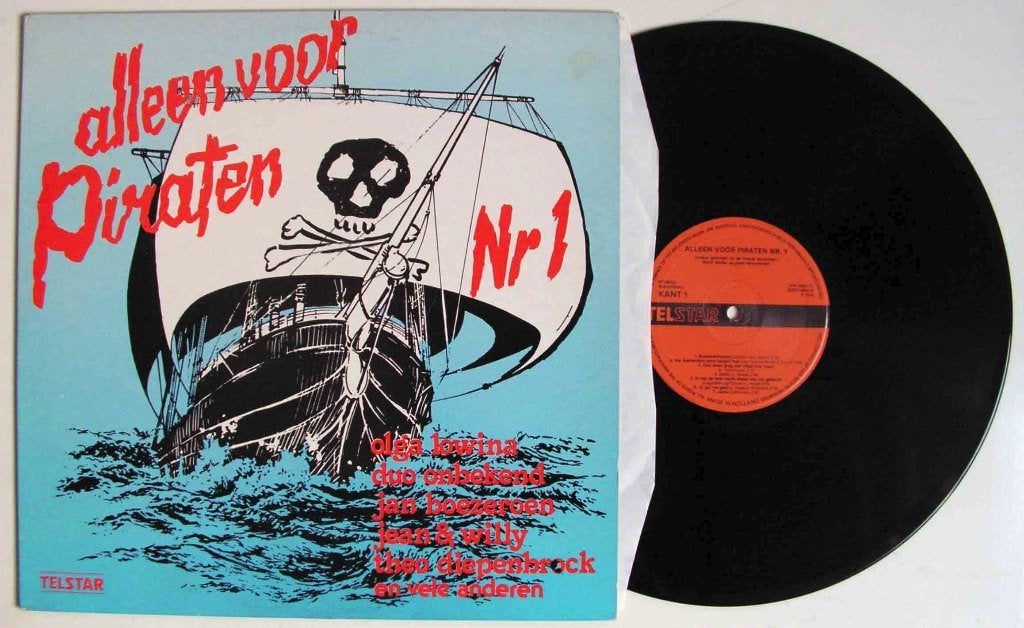 Alleen voor Piraten nr 1 14 nrs Telstar LP 1979 ZGAN, Cd's en Dvd's, Vinyl | Nederlandstalig, LP, Piraten en Zeemansliederen, Ophalen of Verzenden