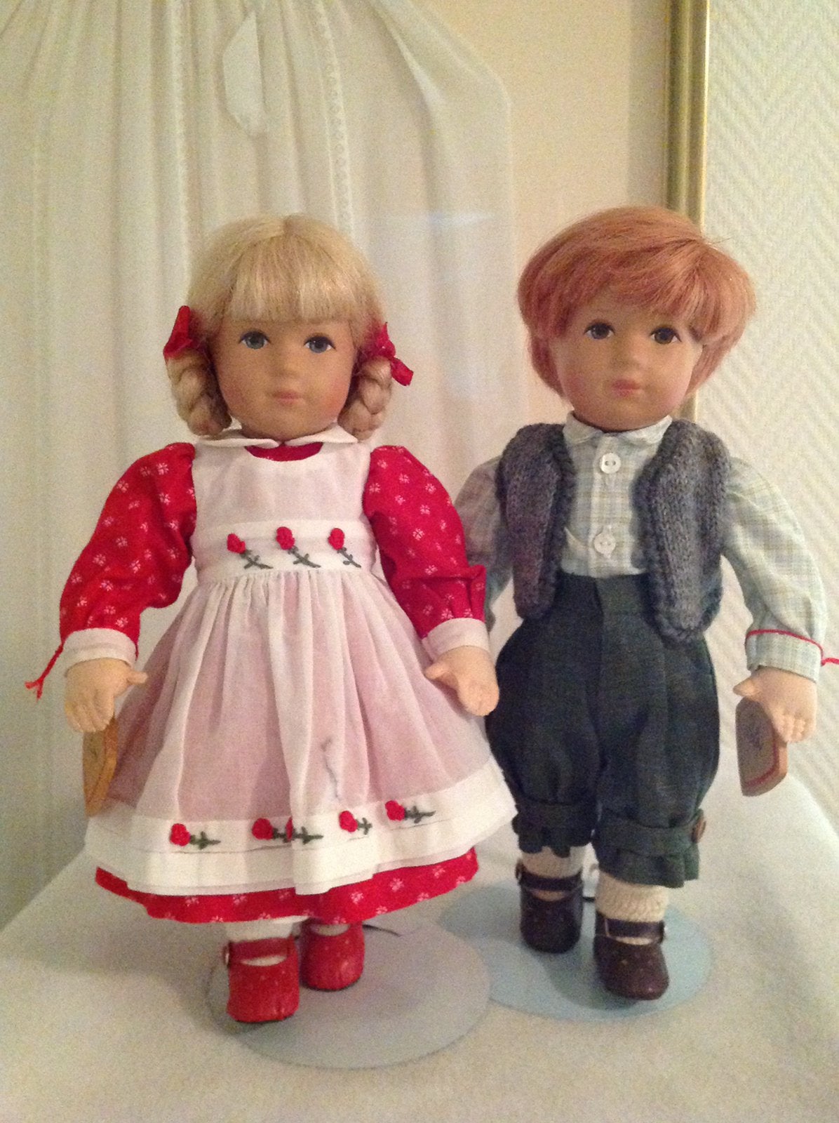 Kathe Kruse Goldkind  28 cm.Mimi en Peter., Verzamelen, Poppen, Zo goed als nieuw, Ophalen of Verzenden