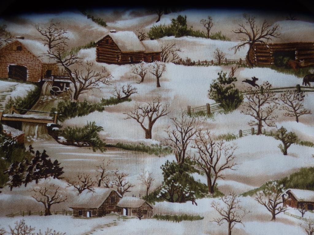 Quilten Nieuw Winter at Walden Winterlandschap vintage, Overige kleuren, Nieuw, Ophalen of Verzenden, 30 tot 120 cm
