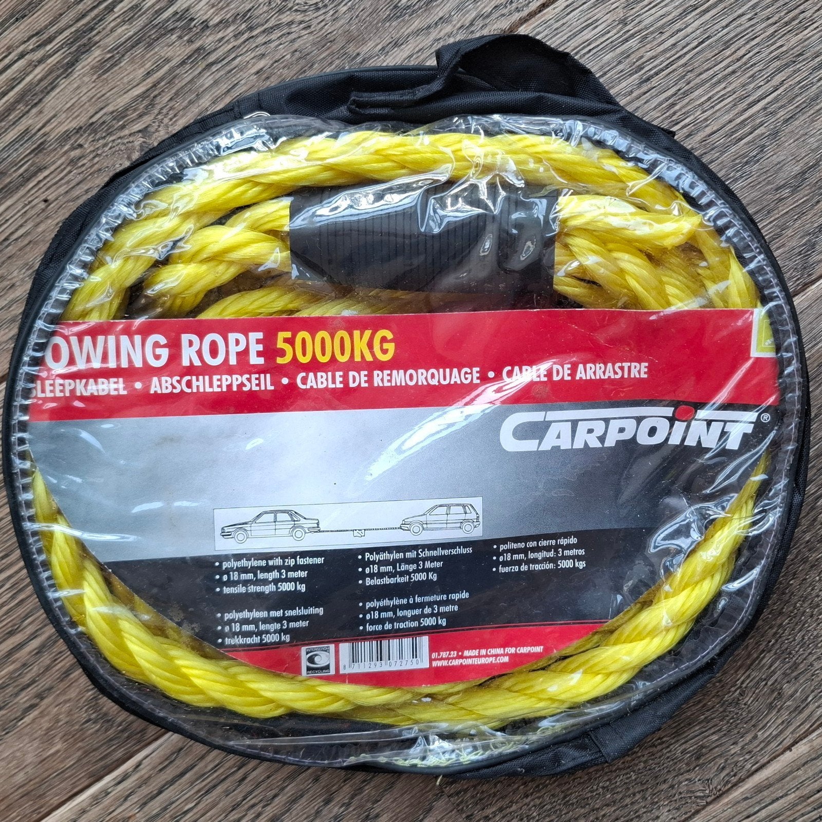 Sleepkabel Carpoint 5000 kg trekkracht, Auto diversen, Ophalen