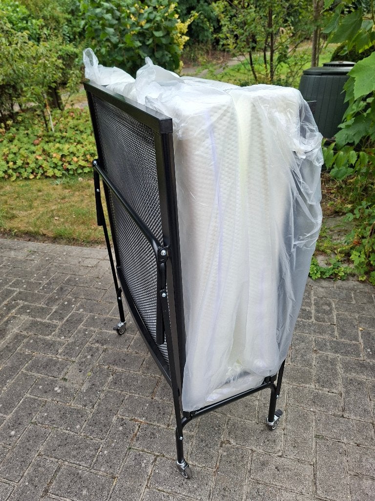 Troonz Luxe Opklapbed Gino 80x200, Ophalen, Eenpersoons, Wit, Nieuw