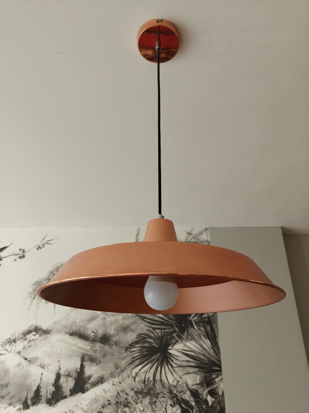 Hanglamp Karwei Cyprus koper look - zo goed als nieuw, Ophalen of Verzenden