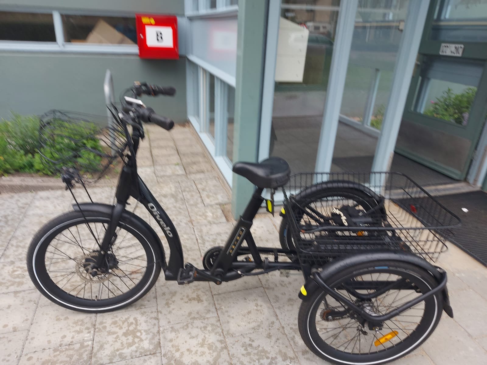 Ovelo Driewieler E-Bike met Manden - Zo goed als nieuw, Ophalen of Verzenden, Zo goed als nieuw, Schijfrem