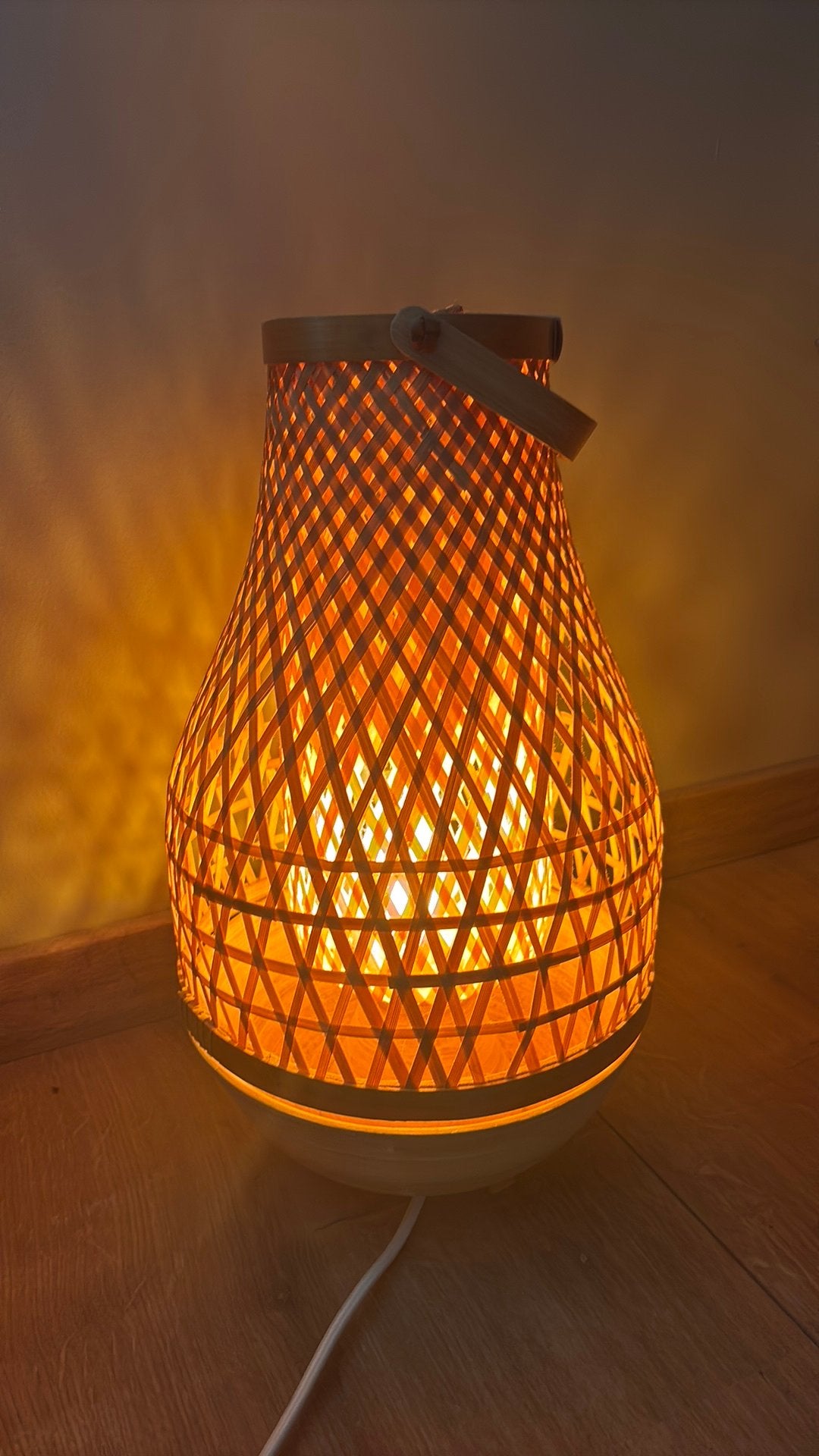 IKEA MISTERHULT Bamboe Tafellamp, Ophalen, Met schakelaar, Gebruikt, Sfeerlamp