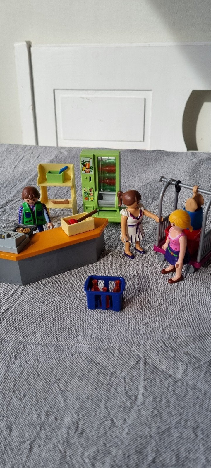 Playmobil Supermarkt met figuren en accessoires, Gebruikt, Complete set, Overige typen, Ophalen of Verzenden