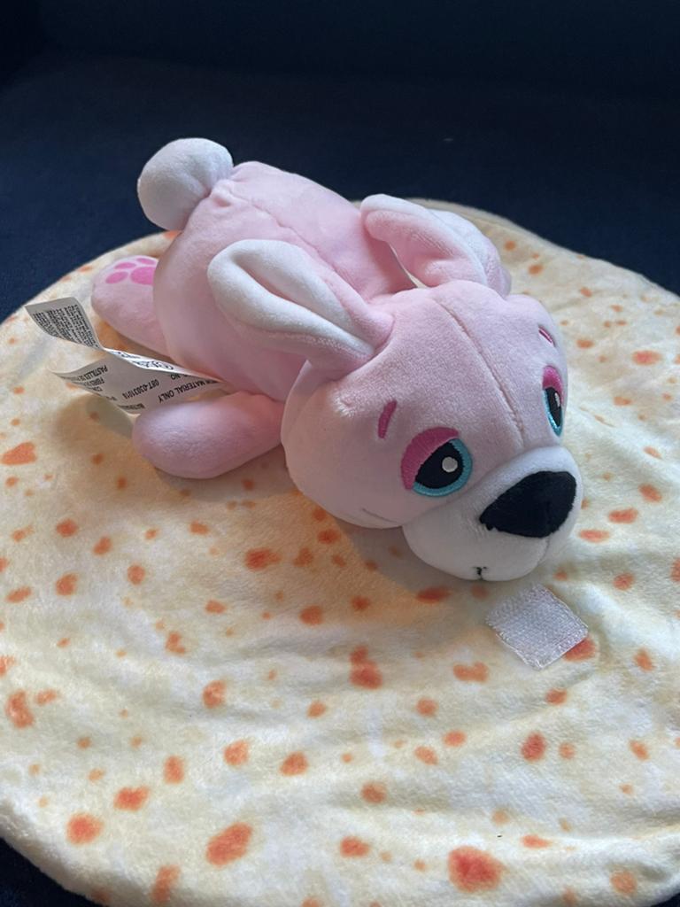 Cutetitos Konijn.Hoppito.Met wrap.Paarse glitterpeper.2018., Overige merken, Overige karakters, Konijn, Ophalen of Verzenden