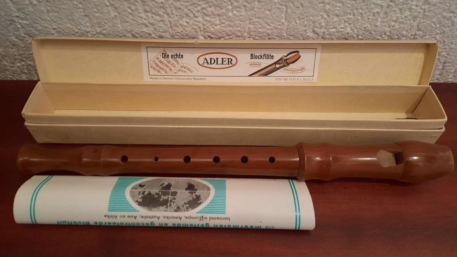 Adler en Ariel  Blokfluit met doos - Vintage, Muziek en Instrumenten, Blaasinstrumenten | Blokfluiten, Ophalen of Verzenden, Gebruikt