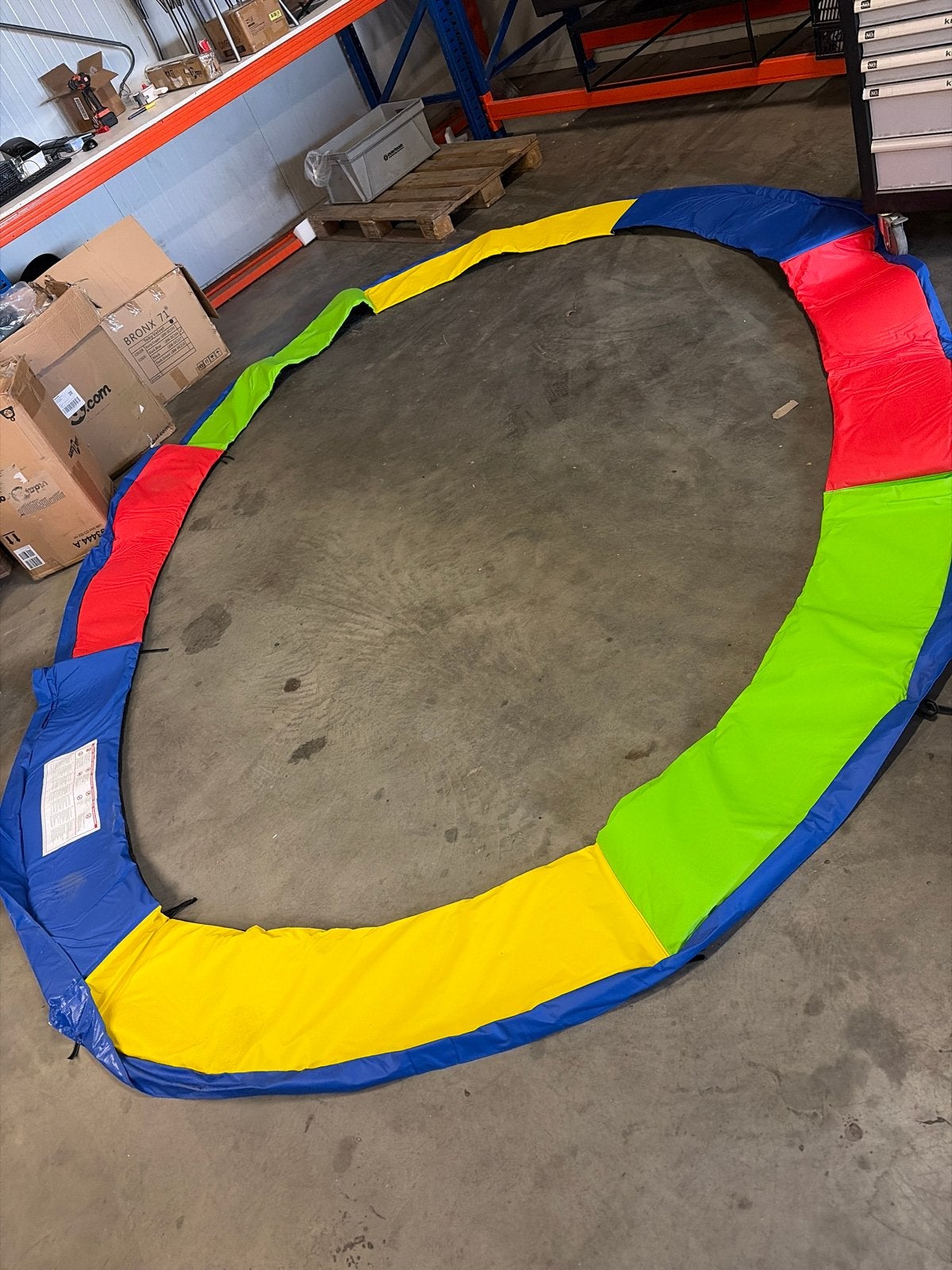 Nieuwe gekleurde trampoline rand 366 cm doorsnede, N, N, Nieuw, Ophalen of Verzenden