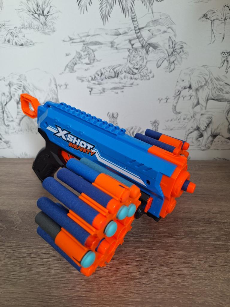 Nerf ZURU - XSHOT - Insanity Manic-blaster Compleet, Ophalen of Verzenden, Zo goed als nieuw