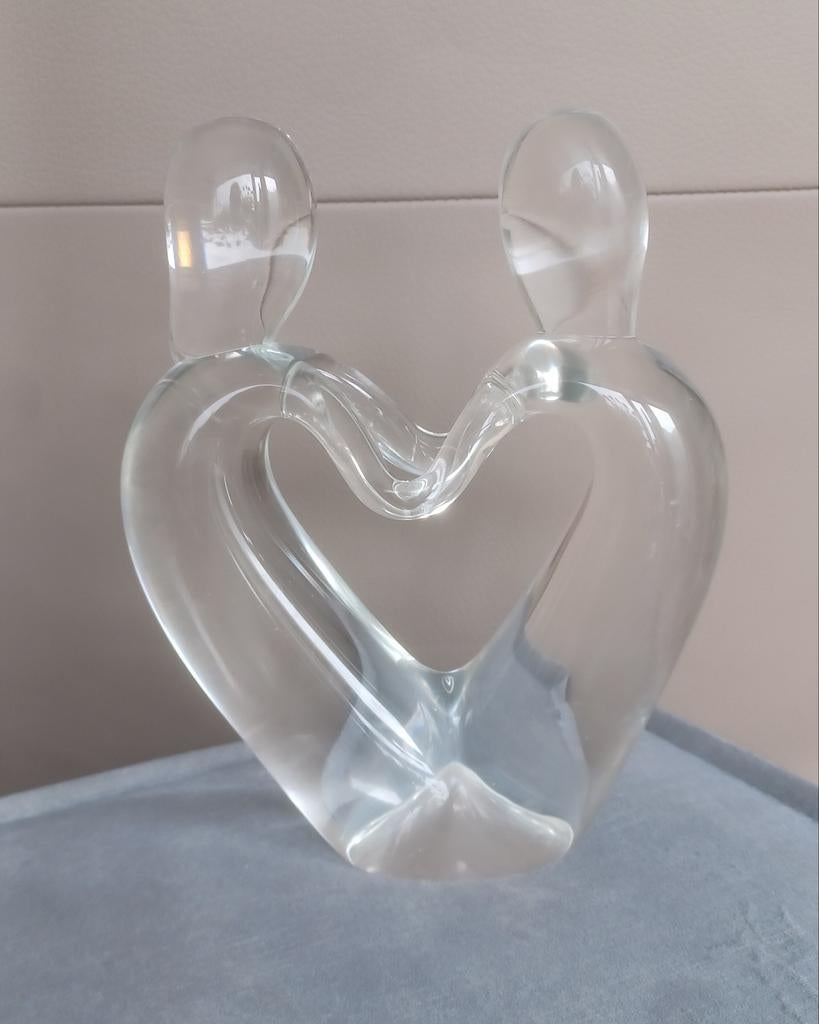 Henryk Rysz gesigneerde glaskunst kristal glas Liefde, Ophalen of Verzenden