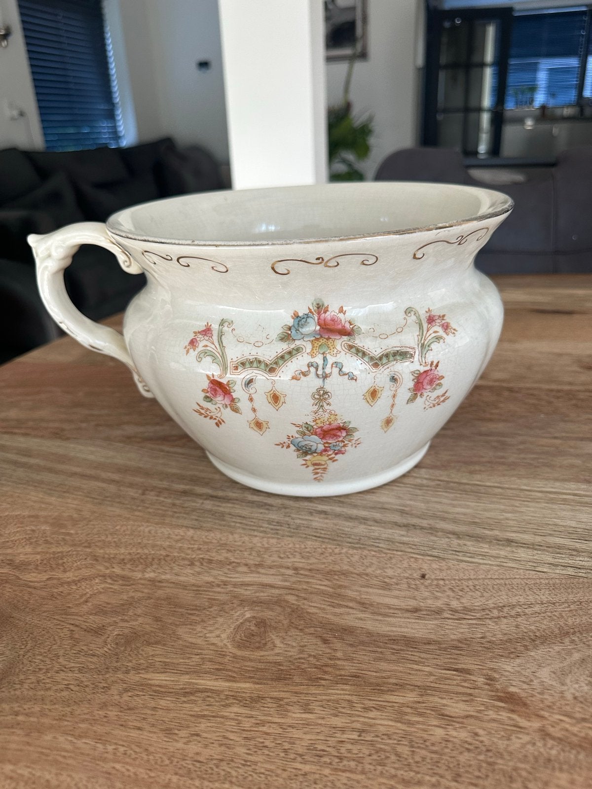 Antieke Engelse porseleinen kamerpot – Devon Ware Fieldings, Ophalen