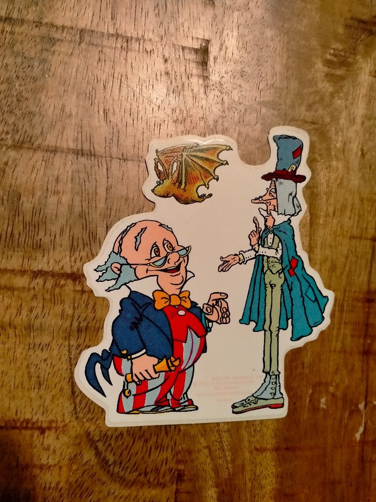 Dr. Dr Snuggles vintage strip sticker tekenfilm tv film, Ophalen of Verzenden, Gebruikt, Overige typen