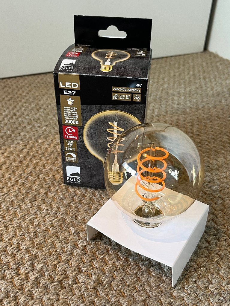 EGLO E27 Led filament bolvormige lamp (4W) 2000k, Led-lamp, Eglo, Dimbaar, Nieuw
