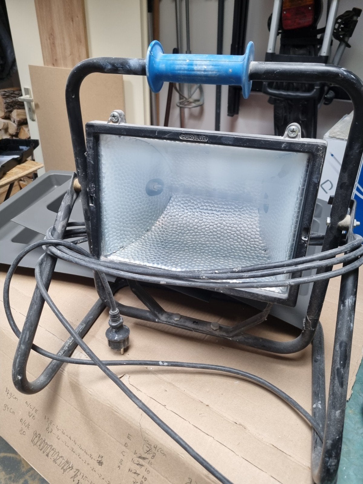 Eurolux Werklamp 1000W - Gebruikt, Ophalen of Verzenden, Gebruikt, 500 watt of meer, Lamp met armatuur