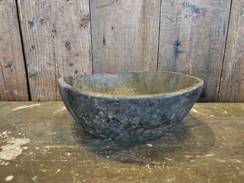 oude naga schaal ``WOONWINKEL RUSTIEK``, Ophalen of Verzenden, Rond, Glas