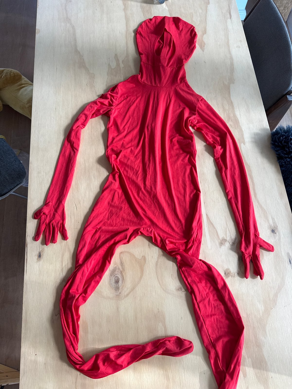 Rood Morphsuit kostuum - Maat M, Maat 38/40 (M), Carnaval, Ophalen of Verzenden, Zo goed als nieuw