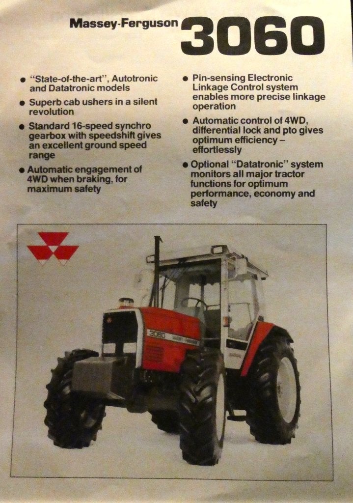 Flyer / Tractor / Massey Ferguson 1986, Boeken, Verzenden, Gelezen, Overige merken