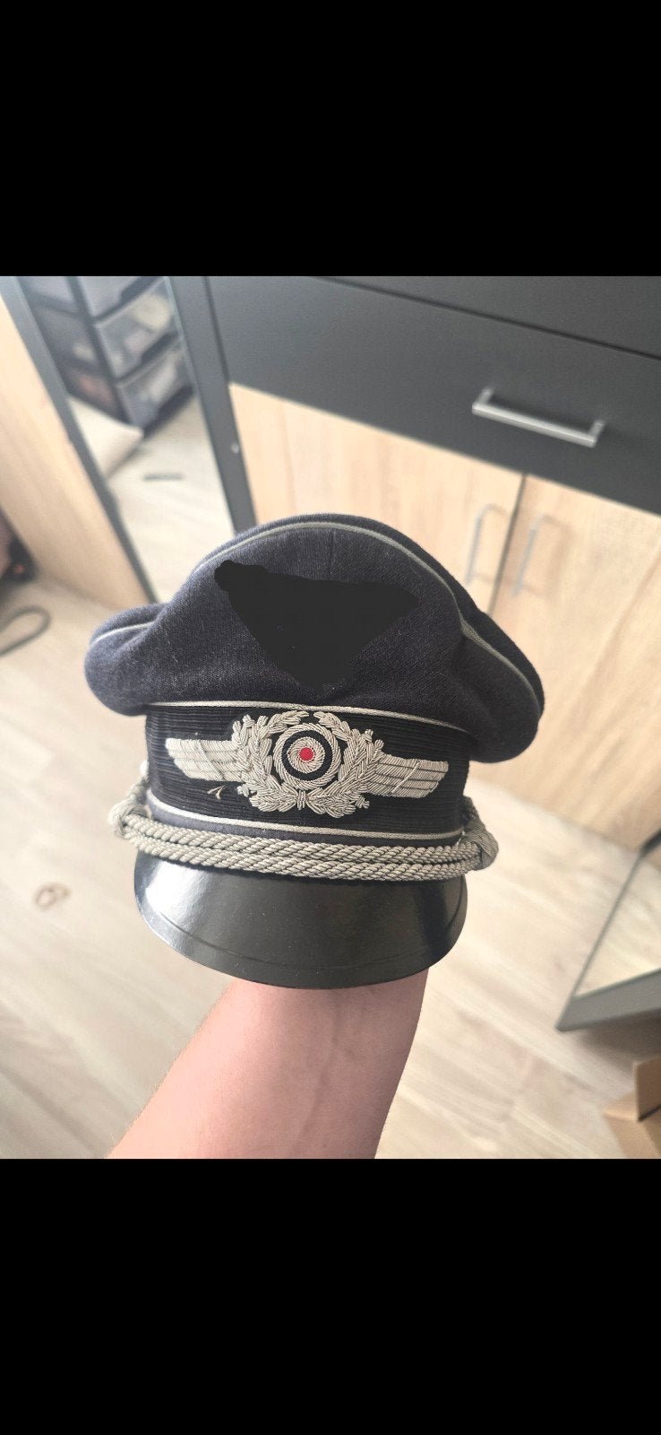 wo2 officieren pet, Ophalen, Duitsland, Helm of Baret