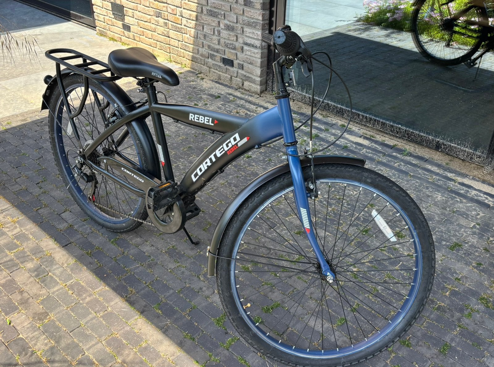 Jongensfiets 26inch, blauw/zwart, Ophalen, Zo goed als nieuw, 26 inch of meer, Versnellingen