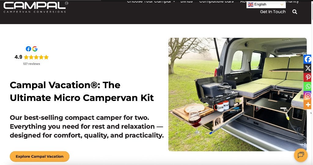 camperinterieur (demontabel) Dacia Dokker Renault Express, Caravans en Kamperen, Camper-accessoires, Zo goed als nieuw, Ophalen