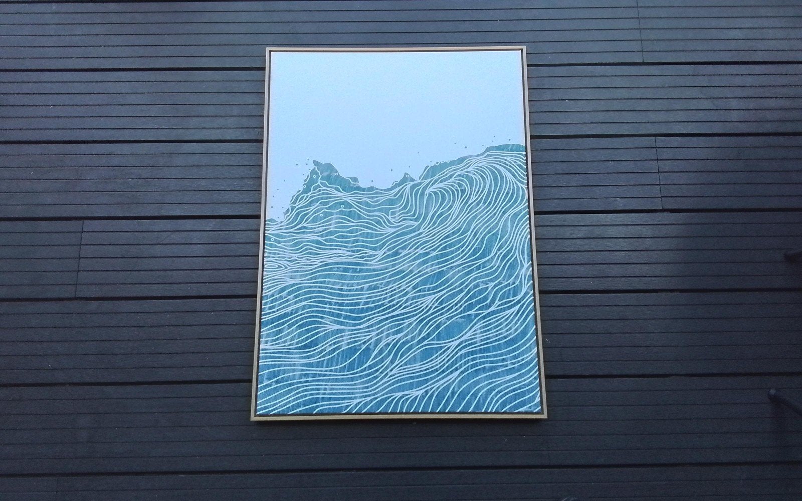 Ikea Blodfläder schilderij Nazaré 50x70 cm, Ophalen, 50 – 75, Zo goed als nieuw, Schilderij