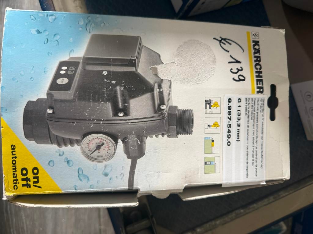 Kärcher Elektronische Drukschakelaar met Droogloopbeveiligin, Nieuw, Ophalen of Verzenden, Onb, Onb