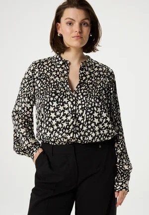 Fabienne Chapot Blouse Maat 44 Zwart/Wit Sterrenprint, Ophalen of Verzenden, Zo goed als nieuw, Maat 42/44 (L), Zwart