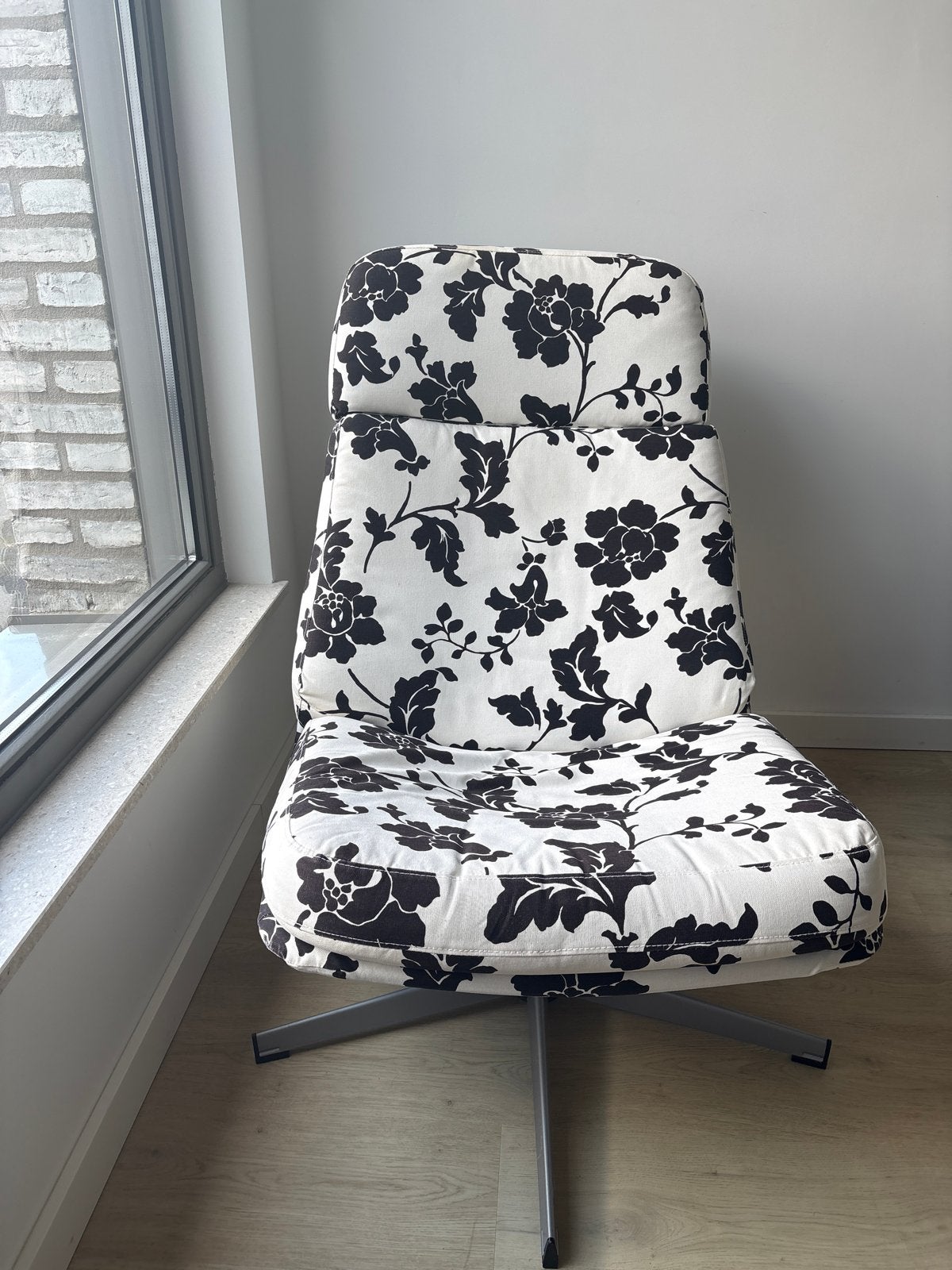 Draaifautteuil IKEA Lunna met afneembare hoes, Ophalen, Gebruikt, 75 tot 100 cm, Stof