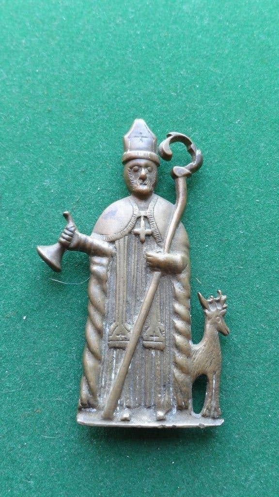 Insigne / Riembeslag Sint Hubertus  Jacht Jagen 19e eeuw, Ophalen of Verzenden, Koper